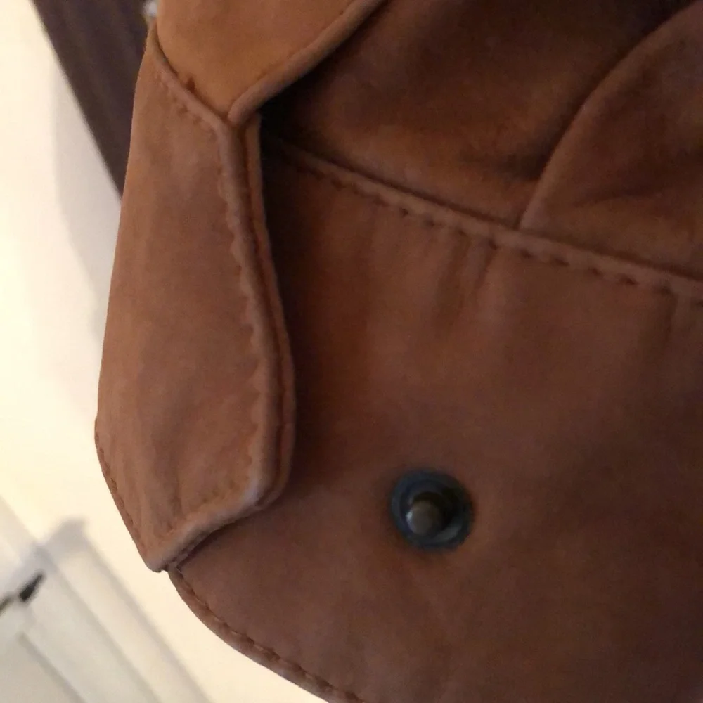 Men’s fall brown VTG Bobby Jones Y2k collection golf leather jacket - Picture 12 of 17